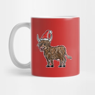 Christmas Highland Cow Mug